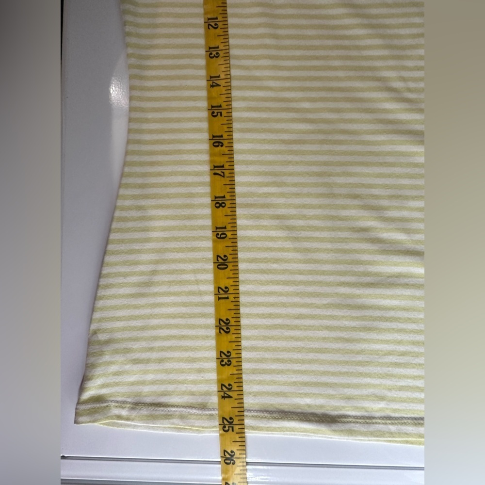 NWT Halogen Women’s Striped Print Square Neck Top Yellow & White Sz XS - Picture 8 of 12